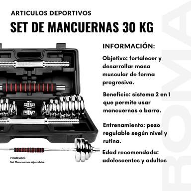 SET DE MANCUERNAS 30 KG - 2