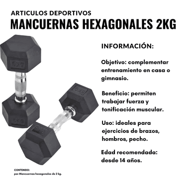 MANCUERNAS HEXAGONALES 2KG - 2