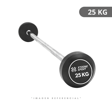 BARRA RECTA CON PESO FIJO DE 25 KG - 1