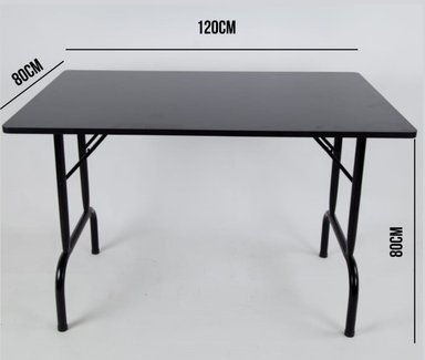 MESA PLEGABLE ATAHUALPA MP12080N 120 CM X 80 CM NEGRO