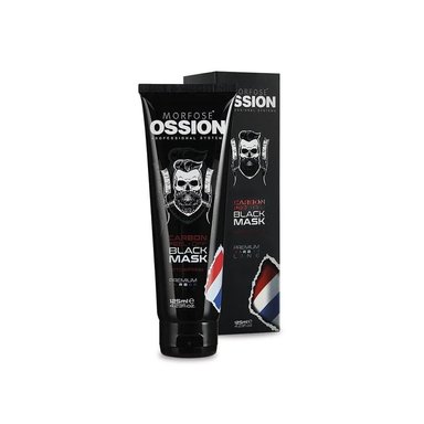 OSSION PREMIUM BARBER LINE 125ML  BLACK MASK CHARCOAL ACTIVATED