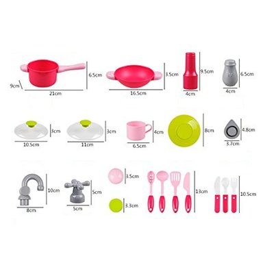 COCINA PARA NIÑAS LITTLE CHEF DE 31 PIEZAS - 2