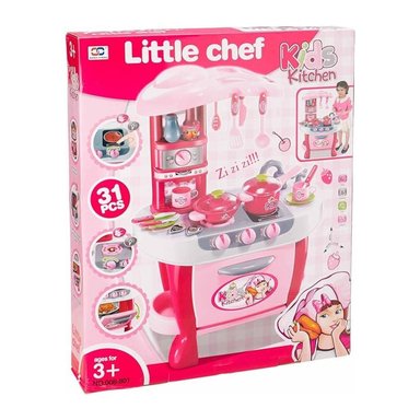 COCINA PARA NIÑAS LITTLE CHEF DE 31 PIEZAS - 4
