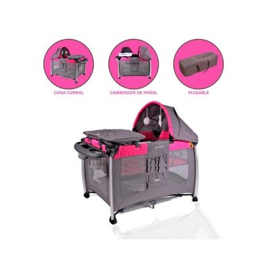 CUNA CORRAL EBABY LAUREN ROSADO