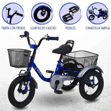 TRICICLO DOUX BEBE CHAVO PRIX CADENA AZUL - 1