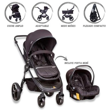COCHE INFANTI VIBE NEGRO TRAVEL SYSTEM PARA BEBÉ