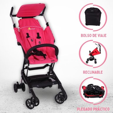 COCHE PASEO EVEZO LIGHT WEIGHT BEN ROSADO BEBÉ PINK