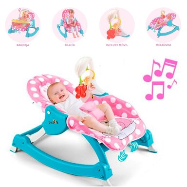 SILLA MECEDORA MUSICAL 3 EN 1 ROCKING PINK