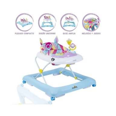 ANDADOR MUSICAL PARA BEBÉ UNICORNIO LILA