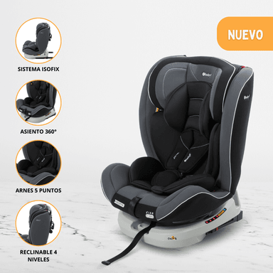 SILLA DE AUTO SISTEMA ISOFIX PARA BEBÉS «LOUIS» BLACK