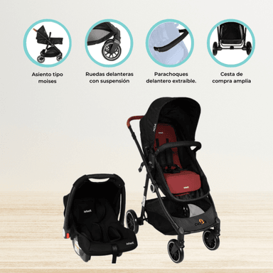 COCHE TRAVEL SYSTEM CON SILLA PORTABEBÉ «NOA»