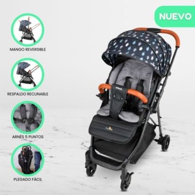 COCHE CUNA INFANTI FOREST AZUL PASEO PARA BEBÉS BLUE
