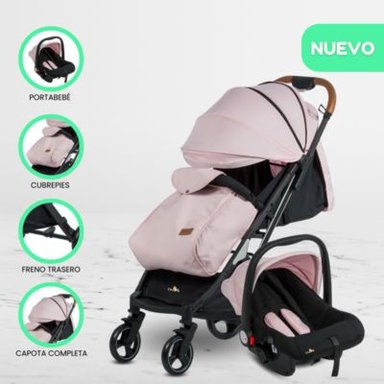 COCHE MALETA EBABY HAPPY TRAVEL CON PORTABEBES