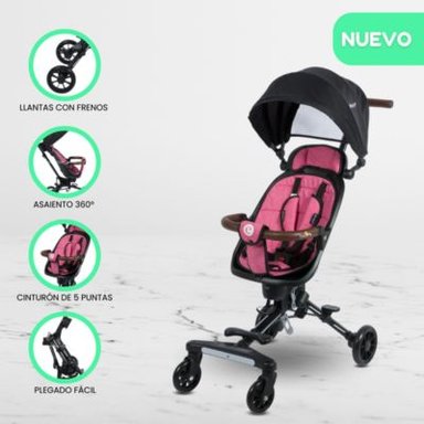 COCHE PLEGABLE EBABY EASY TRAVEL GIRATORIO 360º