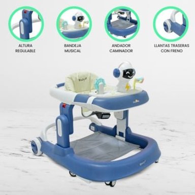 ANDADOR EBABY CAMINADOR INTERACTIVA PARA BEBÉS TAMY BLACK