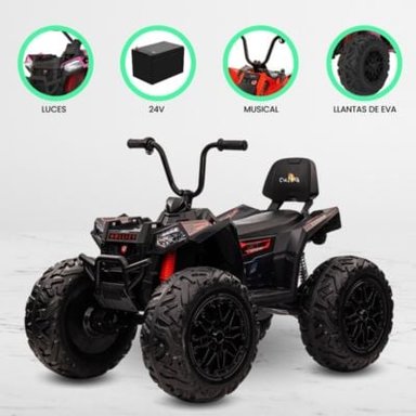CUATRIMOTO A BATERÍA PARA NIÑOS «HOLLICY» BLACK - 1