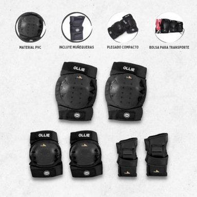 SET DE PROTECCIÓN OLLIE BLACK PARA NIÑOS