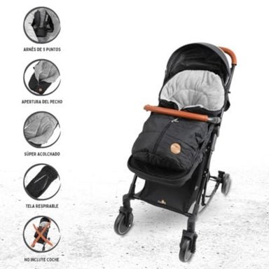 COBERTOR COCHE BEBÉ INFANTI DARK GRAY