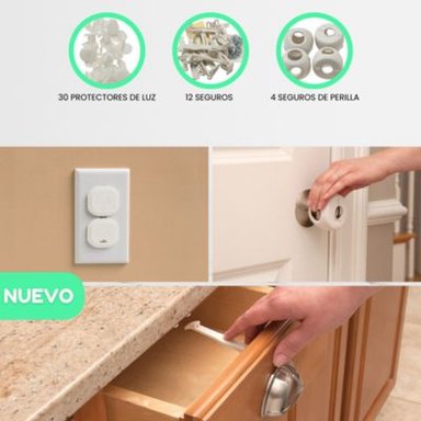 SET PROTECCIÓN SECURITY 46 PIEZAS BLANCO PARA NIÑOS