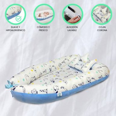 NIDO COLECHO CUZKA AZUL CLARO KING
