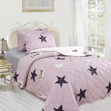 EDREDÓN CASATEX 1.5 PLAZAS ROSADO TELA HIPOALERGÉNICO CON CARNERO + SET SÁBANAS