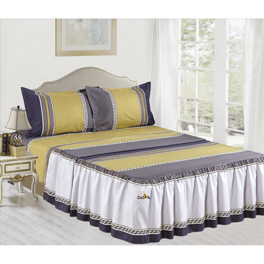 SET SÁBANAS CASATEX QUEEN VERDE CON BLONDA 4 PIEZAS