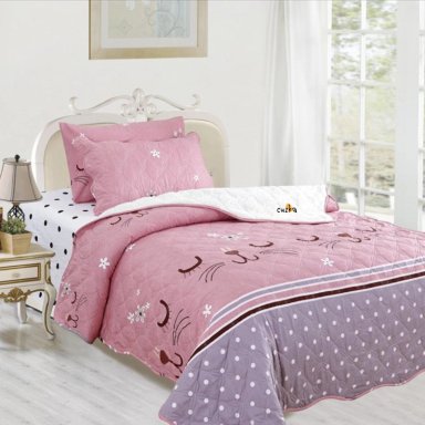 EDREDÓN TELA HIPOALERGÉNICO CON CARNERO 15PLZ + SET DE SÁBANAS