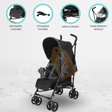 COCHE BASTON PLEGABLE «CAPRI» BLACK