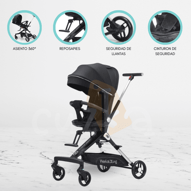 COCHE TRAVEL SYSTEM CUZKA MATTERNO NEGRO DEPORTIVO BEBES