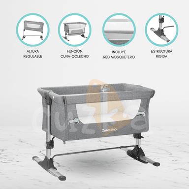 CUNA COLECHO CARESTINO MADISON GRIS BEBÉ