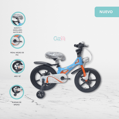 BICICLETA ARO 18 CON ESTRUCTURA DE TITANIO «ANTULE» BLUE - 1