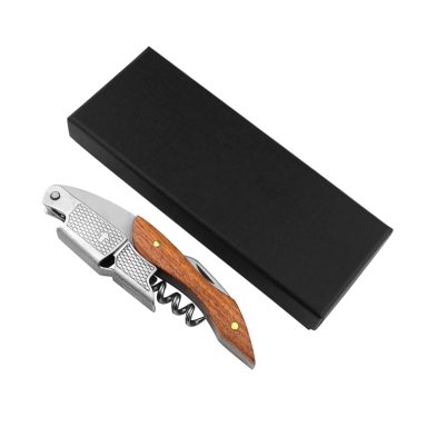 SACACORCHOS DE VINO PROFESIONAL SOMMELIER MADERA ROSEWOOD CON CAJA NEGRA - 2