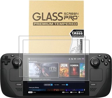 PROTECTOR PANTALLA STEAM DECK OLED 2023 MICA VIDRIO TEMPLADO X 2 UNIDADES - 1