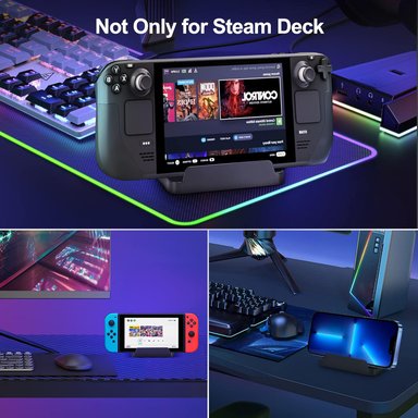 SOPORTE BASE ANTIDESLIZANTE ASUS ROG ALLY 2023 STEAM DECK COLOR NEGRO - 6