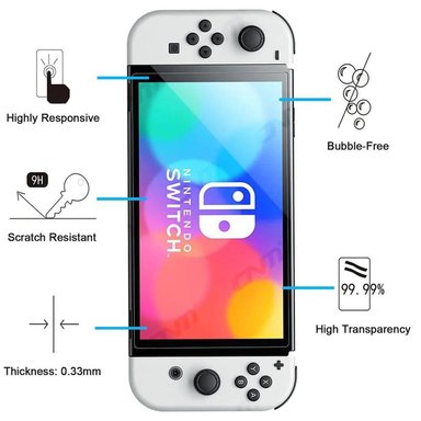 PROTECTOR DE PANTALLA MICA VIDRIO TEMPLADO NINTENDO SWITCH OLED - 3
