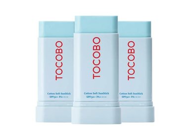 PACK 3 CREMA FACIAL TOCOBO BARRA SOLAR COOTTON SPF 50 19 GR