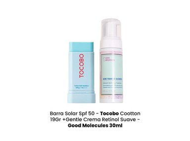 SET BLOQUEADOR FACIAL TOCOBO BARRA SOLAR SPF50 19 GR + ESPUMA LIMPIADORA GOOD MOLECULES 148 ML - 4