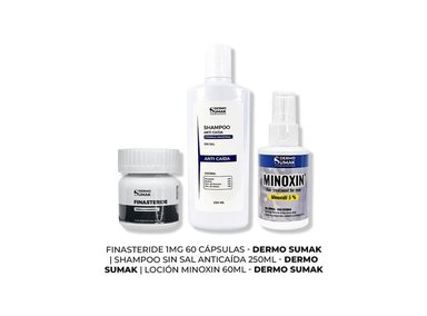 CÁPSULAS FINASTERIDE 1MG + SHAMPOO ANTICAÍDA 250ML + LOCIÓN MINOXIN - 2