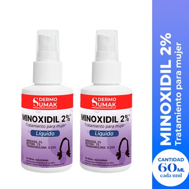 LOCION MINOXIDIL MUJER 2% DERMO SUMAK 2 UND