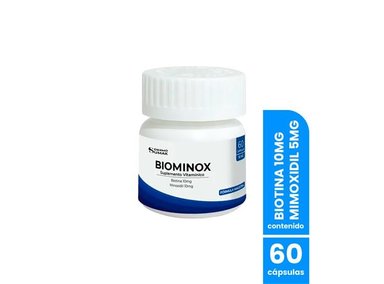 MINOXIDIL 5MG Y BIOTINA 10MG 60 CAPSULAS DERMO SUMAK