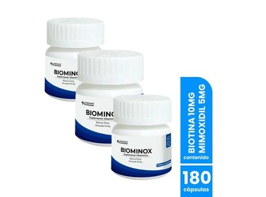 MINOXIDIL 5MG Y BIOTINA 10MG 60 CAPSULAS DERMO SUMAK 3UND