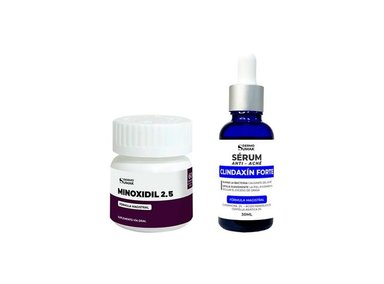 MINOXIDIL 2,5MG CÁPSULASY SÉRUM ANTI ACNÉ CLINDAXIN FORTE 30 ML