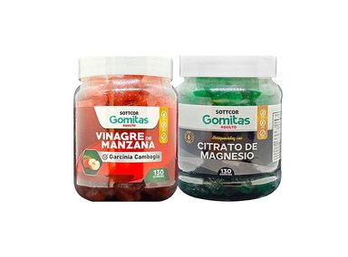 GOMITAS ADULTO VINAGRE DE MANZANA + GOMITAS CITRATO MAGNESIO