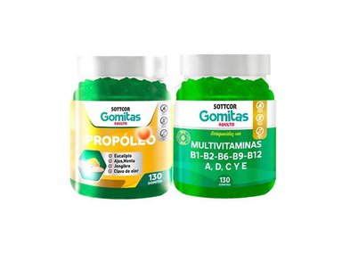 GOMITAS ADULTO PROPOLIO + GOMITAS MULTIVITAMINAS ADULTO