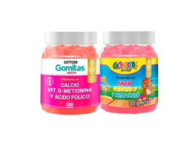 DUO GOMITAS CALCIO NIÑOS + CALCIO ADULTO SOTTCOR