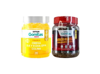 GOMITAS OMEGA 3 + GOMITAS CON MACA NEGRA
