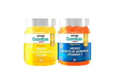 GOMITAS OMEGA 3 + GOMITAS DE HIERRO ADULTO