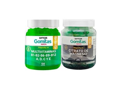 GOMITAS ADULTO MULTIVITAMINAS + GOMITAS CITRATO DE MAGNESIO