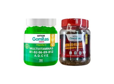 GOMITAS ADULTO MULTIVITAMINAS + GOMITAS MACA NEGRA