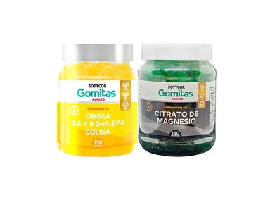 GOMITAS OMEGA 3 + GOMITAS ADULTOS CITRATO MAGNESIO